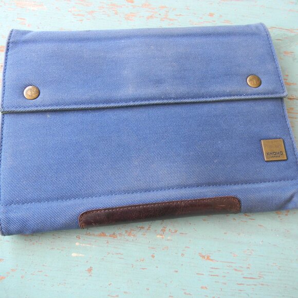 Knomo London Brompton Tech Portfolio stylish folding work folio organizer BLUE - Picture 1 of 7